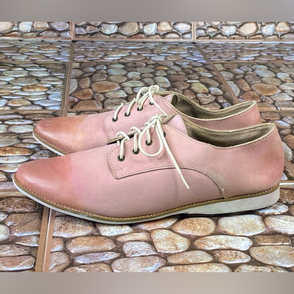 Rollie Nation Derby Pink Lace Up Super Soft Leather Women's Sz 13 Men’s 44 10 US